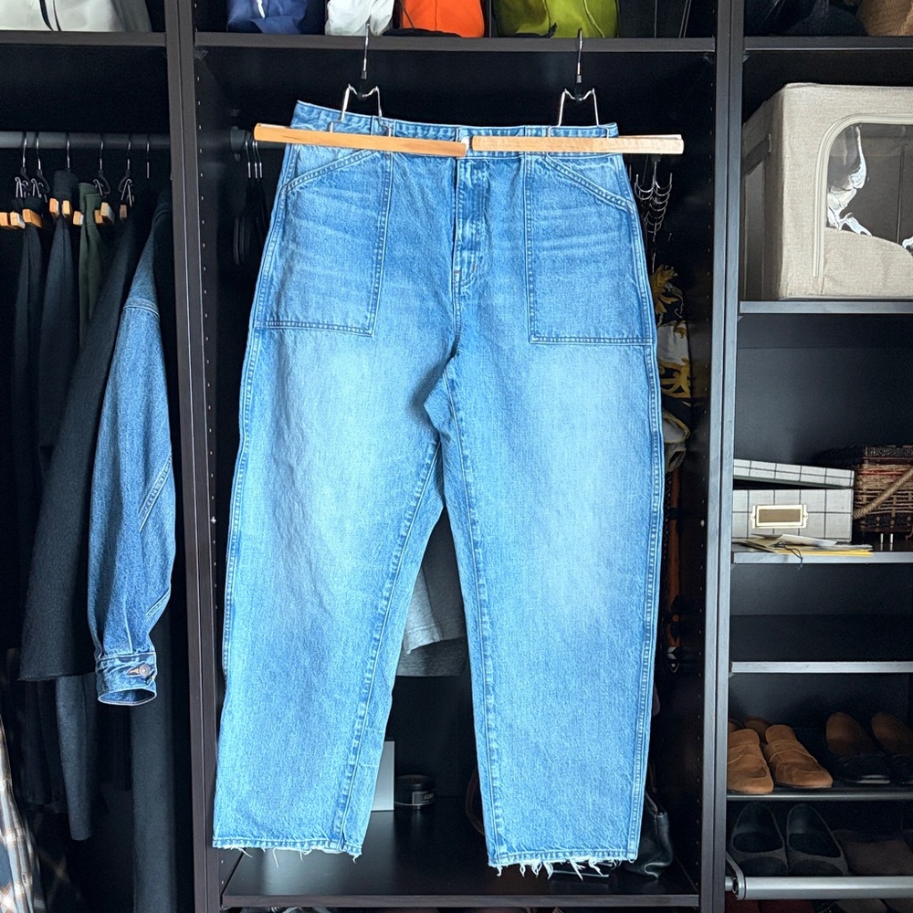 Madewell The Curvy Balloon Utility Jean- Raebrook Wash
